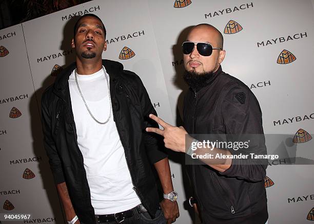 Andre Lyon and Marcello Valenzano aka Cool & Dre attend Maybach presents David LaChapelle's "Bliss Amongst Chaos" at the Raleigh Hotel on December 5,...