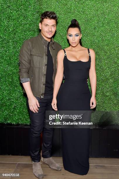 Mario Dedivanovic and Kim Kardashian West attend KKWxMario Dinner at Jean-Georges Beverly Hills on March 31, 2018 in Beverly Hills, California.