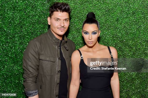 Mario Dedivanovic and Kim Kardashian West attend KKWxMario Dinner at Jean-Georges Beverly Hills on March 31, 2018 in Beverly Hills, California.