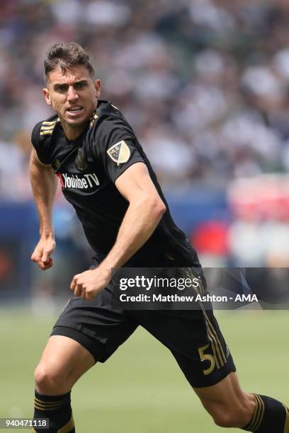 Dejan Jakovic of Los Angeles FC / LAFC during the MLS match between Los Angeles FC and Los Angeles Galaxy at StubHub Center on March 31, 2018 in...