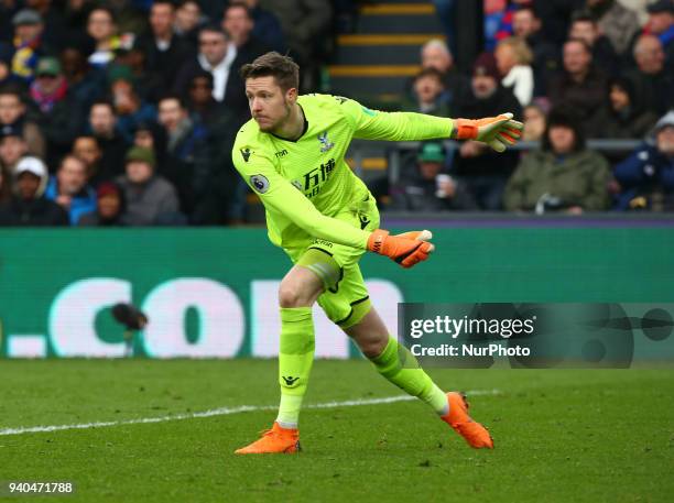 Crystal Palace's Wayne Hennessey during the Premiership League match between Crystal Palace and Liverpool at Wembley, London, England on 31 March...