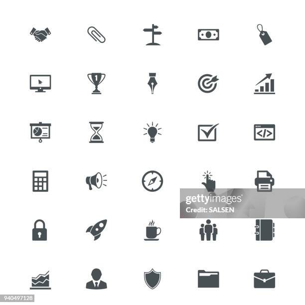 universal business icons - trophy case stock illustrations