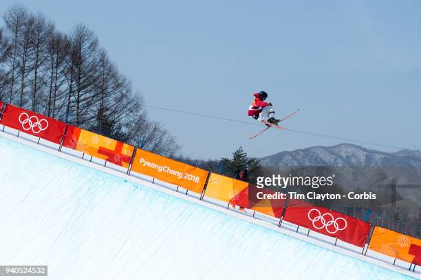 Pavel Chupa an Olympic Athlete from Russia in action during the Freestyle Skiing - Men's Ski Halfpipe qualification day at Phoenix Snow Park on...