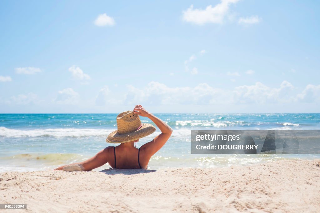 Woman on Beach Vacation