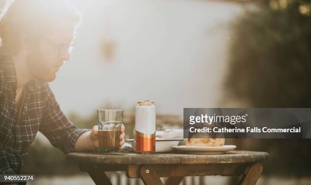man drinking beer - all you can eat stock pictures, royalty-free photos & images