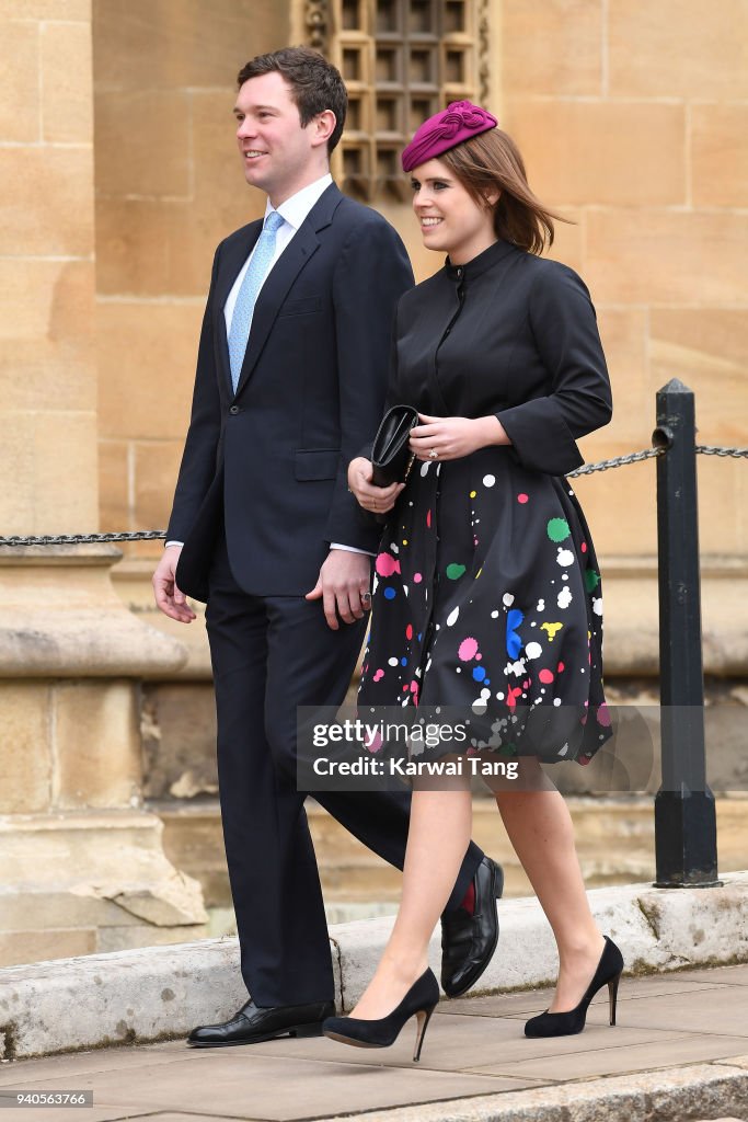 The Royal Family Attend Easter Service At St George's Chapel, Windsor