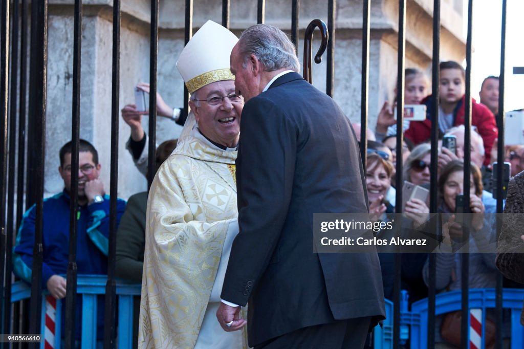 Spanish Royals Attend Easter Mass In Palma de Mallorca