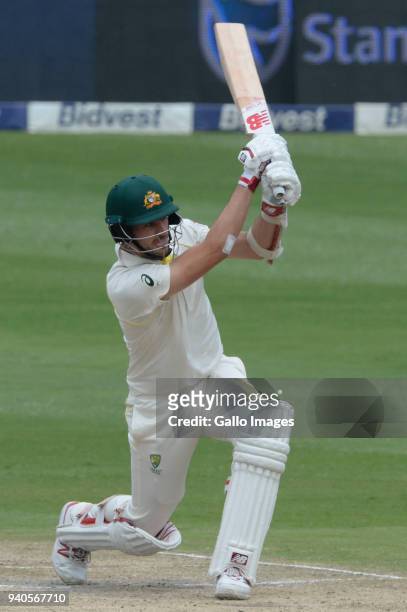 Pat Cummins of Australia during day 3 of the 4th Sunfoil Test match between South Africa and Australia at Bidvest Wanderers Stadium on April 01, 2018...