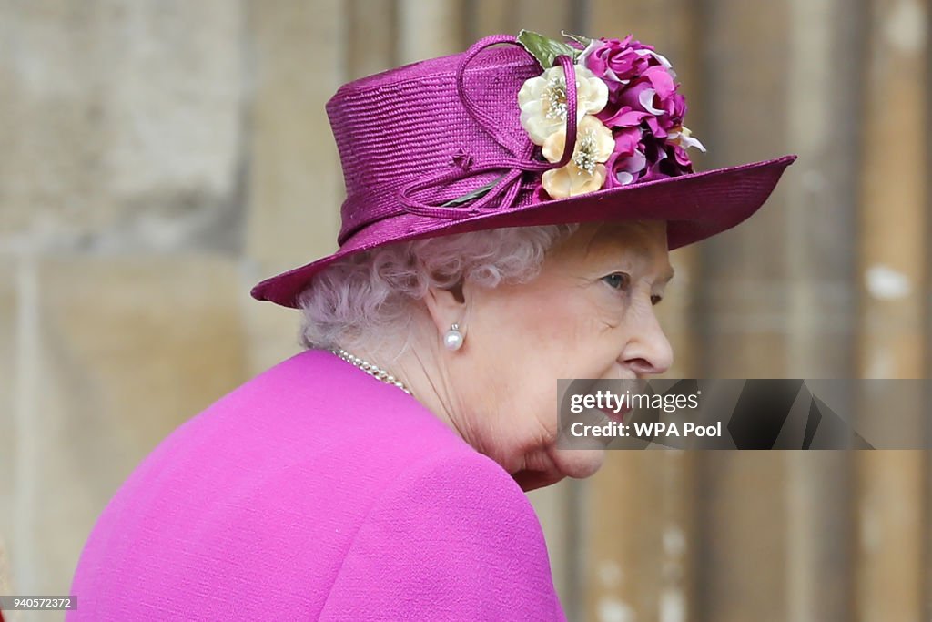 The Royal Family Attend Easter Service At St George's Chapel, Windsor