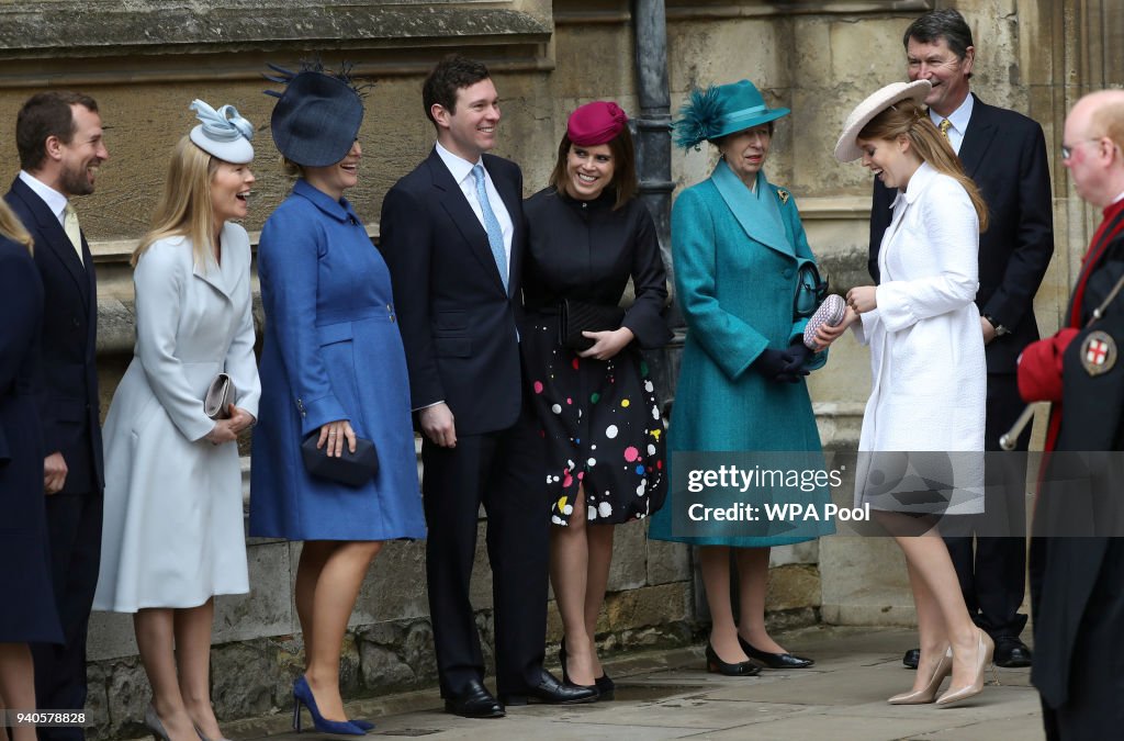The Royal Family Attend Easter Service At St George's Chapel, Windsor