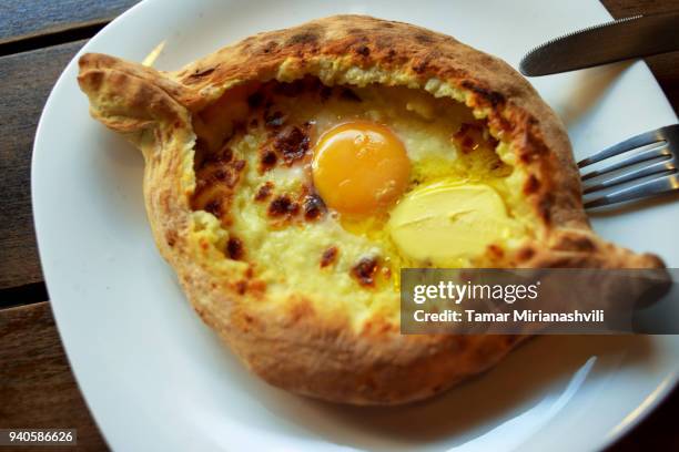 cheese boat - overhead shot - ajaria stock pictures, royalty-free photos & images