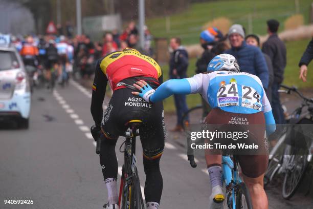 Oliver Naesen of Belgium and Team AG2R La Mondiale / Mechanical Problem / Rudy Barbier of France and Team AG2R La Mondiale / during the 102nd Tour of...