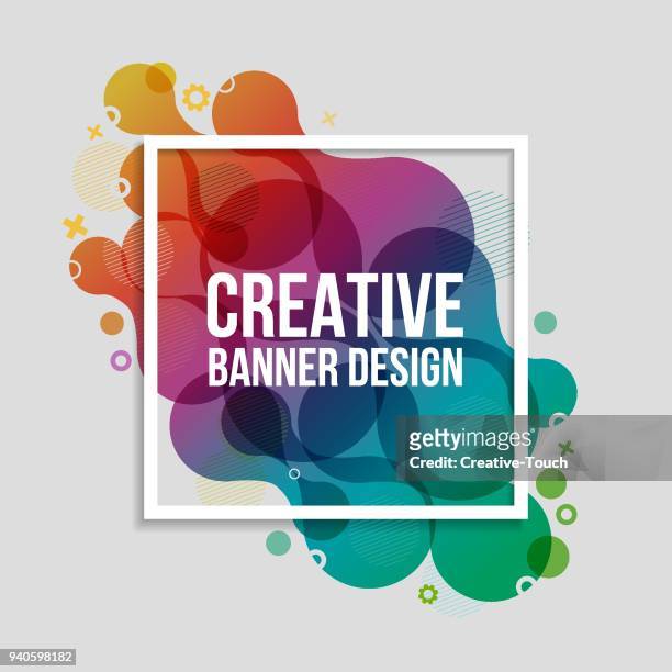 creative banners - creativity logo stock illustrations