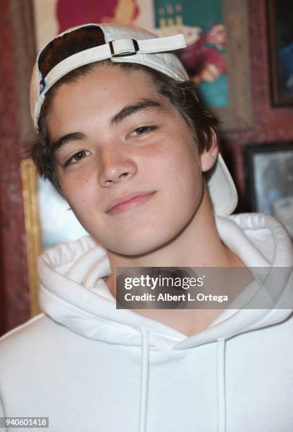 Matt Sato celebrates Connor Shane's Birthday held at Buca Di Beppo at Universal CityWalk on March 31, 2018 in Universal City, California