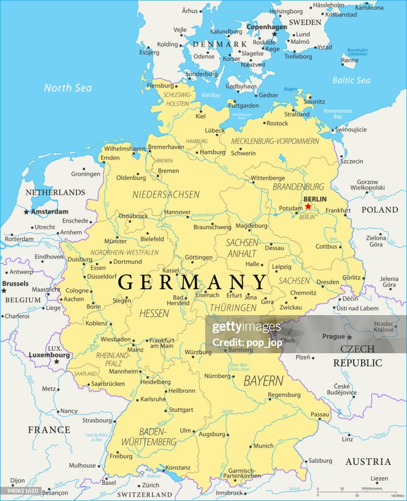 Map of Germany - Vector