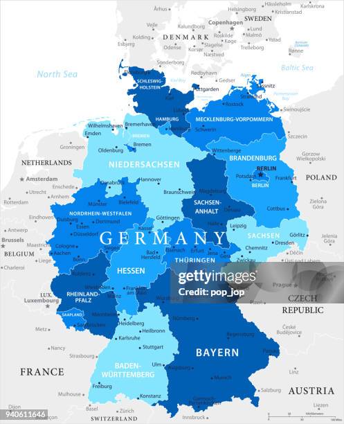 03 - germany - blue spot 10 - stuttgart stock illustrations