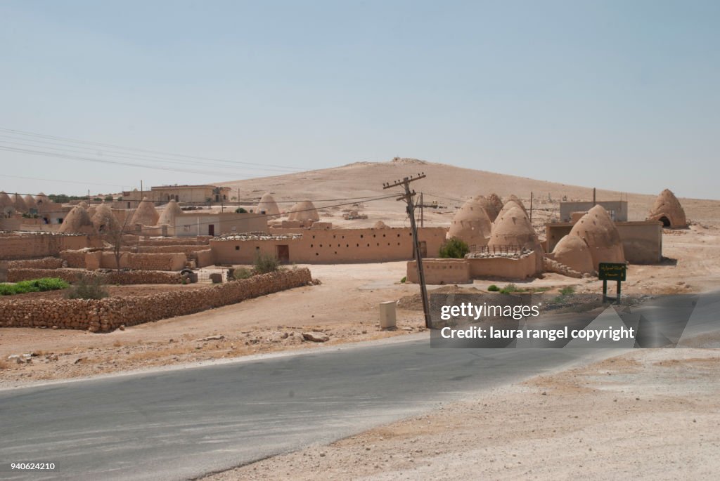 Traditional beehive houses in Sarouj village, Syria