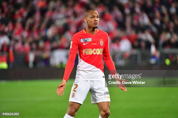 Fabinho of Monaco during the Final of the French League Cup between Paris Saint Germain and AS Monaco on March 31, 2018 in Bordeaux, France.