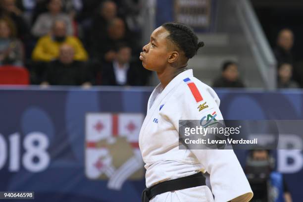 Audrey Tcheumeo of France wins -78kg Gold during Tbilisi Grand Prix at New Sports Palace on April 1, 2018 in Tbilisi, Georgia.