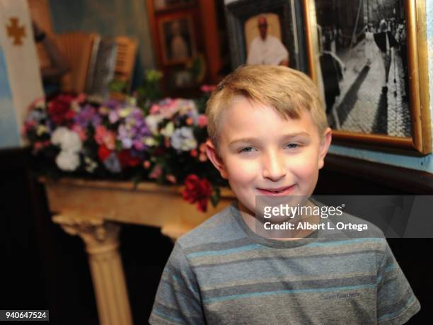Ethan Perkins celebrates Connor Shane's Birthday held at Buca Di Beppo at Universal CityWalk on March 31, 2018 in Universal City, California