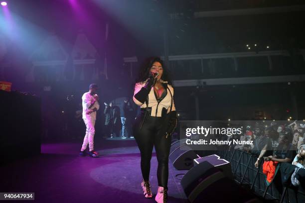 Fabolous and Lil Kim perform at Terminal 5 on March 31, 2018 in New York City.