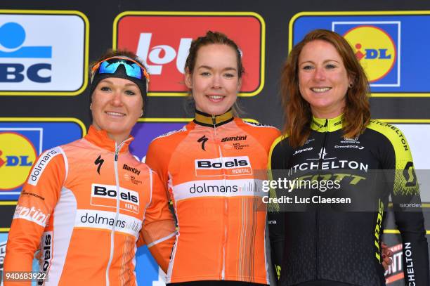 Podium / Amy Pieters of The Netherlands and Boels - Dolmans Cycling Team / Anna Van Der Breggen of The Netherlands and Boels - Dolmans Cycling Team /...