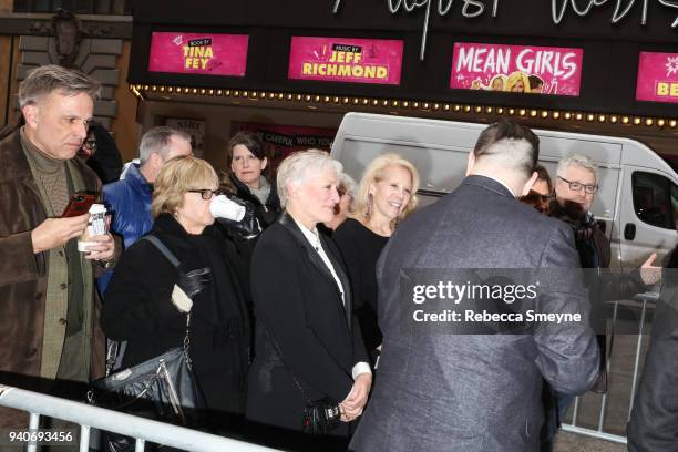 Glenn Close and Daryl Roth arrive at Act II at the premiere of the revival of Angels in America at Neil Simon Theater on March 25, 2018 in New York,...