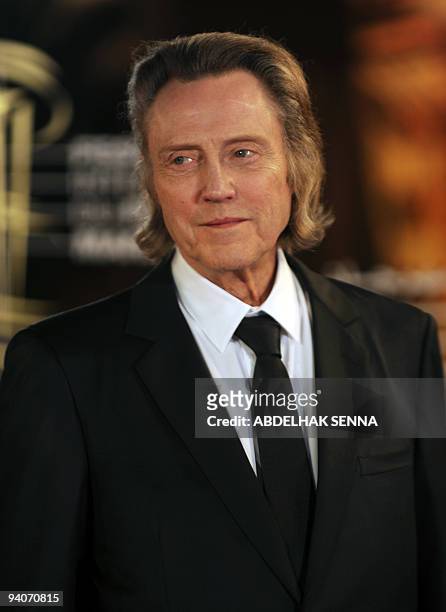 Actor Christopher Walken arrives for a ceremony where he received a tribute for his career at the 9th edition of the Marrakech International Film...