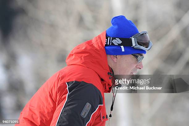 Actor Patrick Warburton competes at the Pro-Am Ski Race at Juma Entertainment's 18th Deer Valley Celebrity Skifest at on December 5, 2009 in Deer...