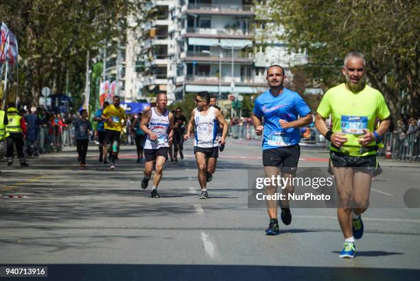 More than 20.000 people crossed the finish line after the run in the 13th International Marathon Alexander the Great in Thessaloniki, Greece, on 1st...