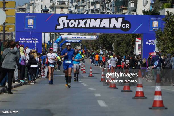 More than 20.000 people crossed the finish line after the run in the 13th International Marathon Alexander the Great in Thessaloniki, Greece, on 1st...