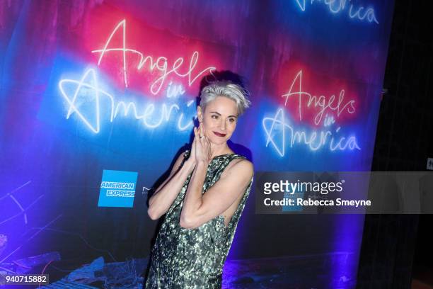 Beth Malone on the red carpet at the afterparty for the premiere of the revival of Angels in America at Espace on March 25, 2018 in New York, New...