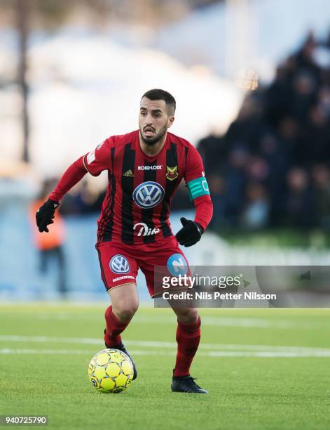 Brwa Nouri of Ostersunds FK during the Allsvenskan match between Ostersunds FK and Djurgardens IF at Jamtkraft Arena on april 1, 2018 in Ostersund,...