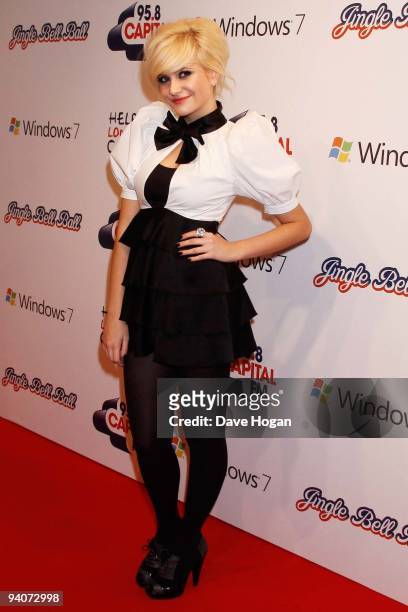 Pixie Lott attends the Capital FM Jingle Bell Ball - Day 1 at 02 Arena on December 5, 2009 in London, England.