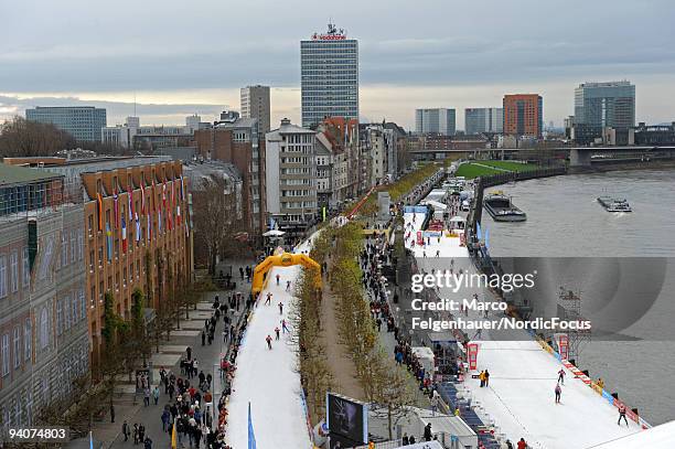 Duesseldorf cross-country venue during the Men's Training before the Team Sprint Final in the FIS Cross Country World Cup on December 6, 2009 in...