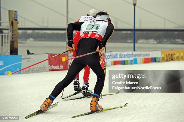 Josef Wenzl of Germany during the Men's Team Sprint Final in the FIS Cross Country World Cup on December 6, 2009 in Duesseldorf, Germany.