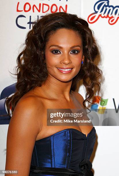 Alesha Dixon attends the Capital FM Jingle Bell Ball - Day 2 at 02 Arena on December 6, 2009 in London, England.