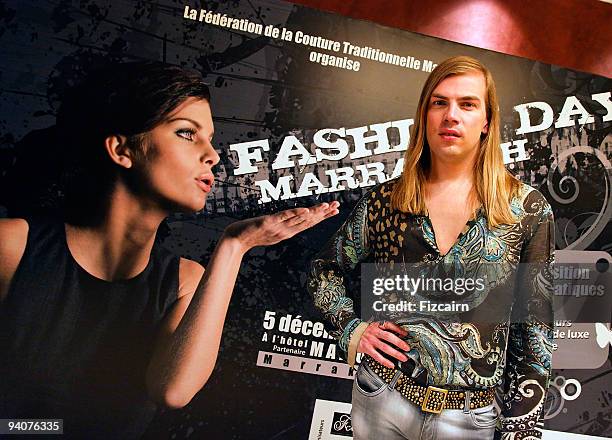 Fashion Designer Christophe Guillarme attends his fashion show during the Marrakech Film Festival at the Hotel La Mamounia on December 5, 2009 in...