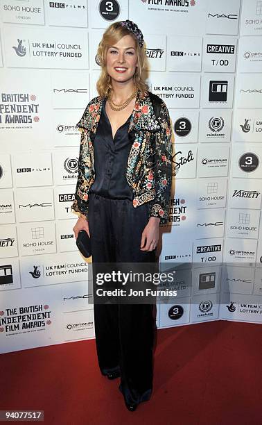 Rosamund Pike attends The British Independent Film Awards at The Brewery on December 6, 2009 in London, England.