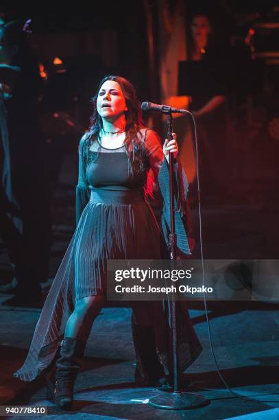 Amy Lee of Evanescence performs live on stage at The Royal Festival Hall on March 30, 2018 in London, England.