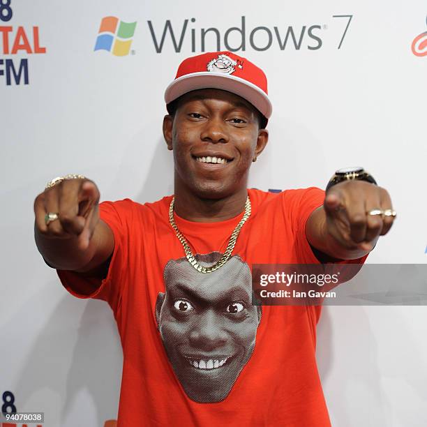 Dizzee Rascal attends the Capital FM Jingle Bell Ball - Day 2 at 02 Arena on December 6, 2009 in London, England.