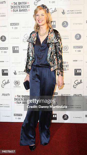 Rosamund Pike attends The British Independent Film Awards on December 6, 2009 in London, England.