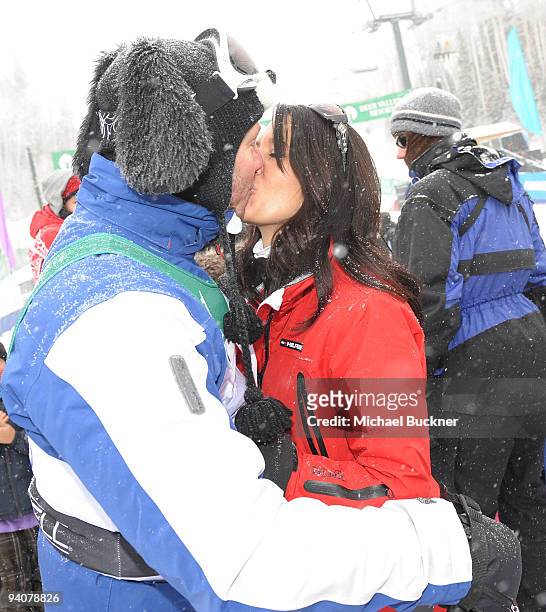 Actor Ian Ziering and actress Erin Ludwig compete in Juma Entertainment's 18th Annual Deer Valley Celebrity Skifest benefiting the Waterkeeper...