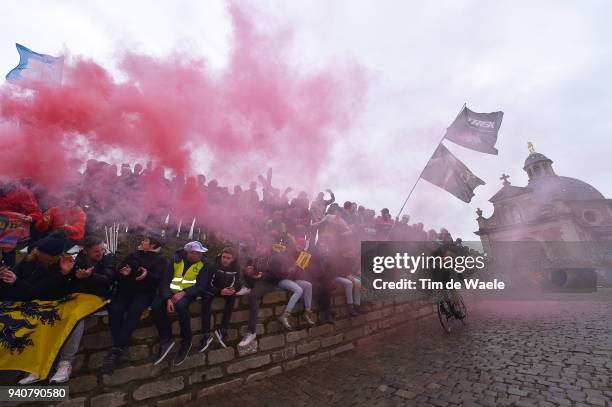 Sjoerd Van Ginneken of The Netherlands and Team Roompot - Nederlandse Loterij / De Muur van Geraardsbergen / during the 102nd Tour of Flanders 2018 -...