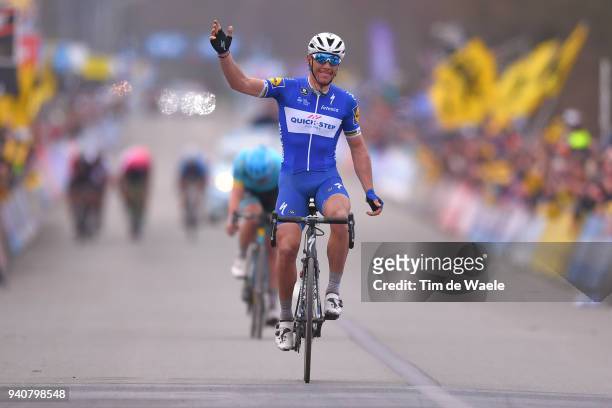 Arrival / Philippe Gilbert of Belgium and Team Quick-Step Floors / Celebration / during the 102nd Tour of Flanders 2018 - Ronde Van Vlaanderen a...