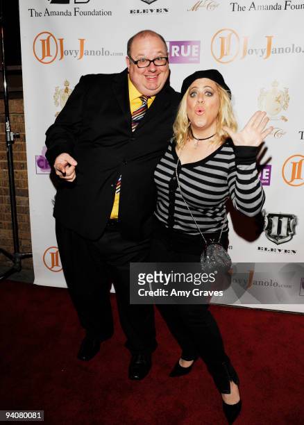 Comedians Bill Chott and Karla Guy attend "A Christmas Story" Fashion Benefit for the Amanda Foundation at Club Eleven on December 5, 2009 in Los...
