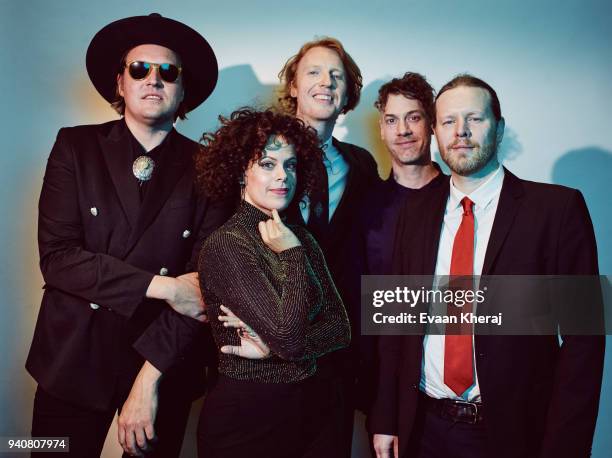 Arcade Fire poses for a portrait at the YouTube x Getty Images Portrait Studio at 2018 JUNOS GALA AWARDS DINNER on MARCH 25th, 2018 in Vancouver, BC