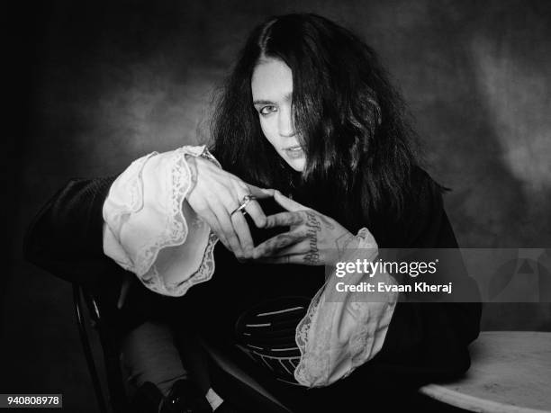 Poses for a portrait at the YouTube x Getty Images Portrait Studio at 2018 JUNO AWARDS on MARCH 25th, 2018 in Vancouver, BC