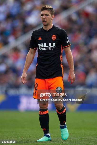 Vietto of Valencia looks on during the La Liga match between Leganes and Valencia at Estadio Municipal de Butarque on April 1, 2018 in Leganes, Spain.