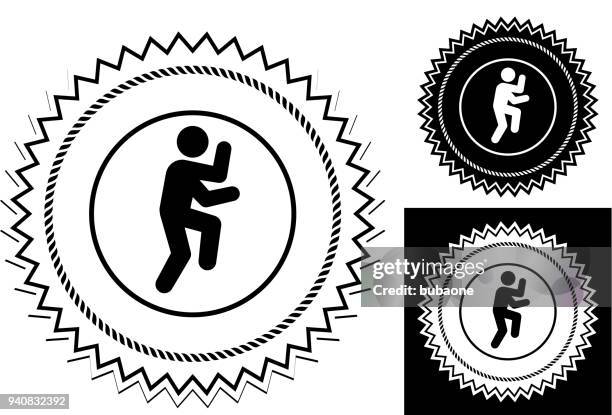 man dancing icon - zumba stock illustrations